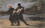 Honore Daumier the rescue USA oil painting artist